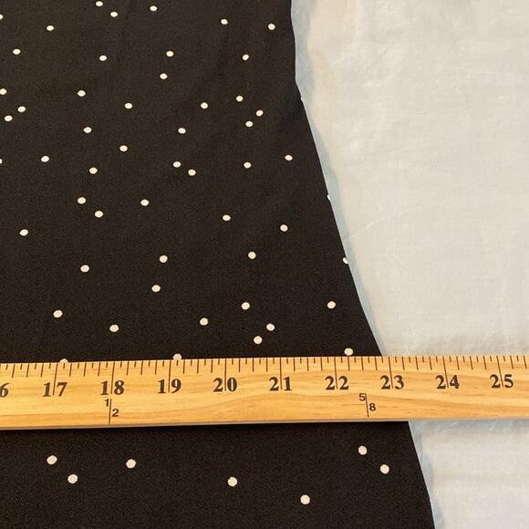 Gabby Skye Black and White Polka Dot Bow Sleeve Sheath Dress Size 16 - Picture 9 of 11